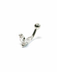 Twilight London Curved Barbell Silver Leaf Curved Barbell