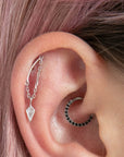 Twilight London Daith Hoop Midnight Daith Clicker Hoop