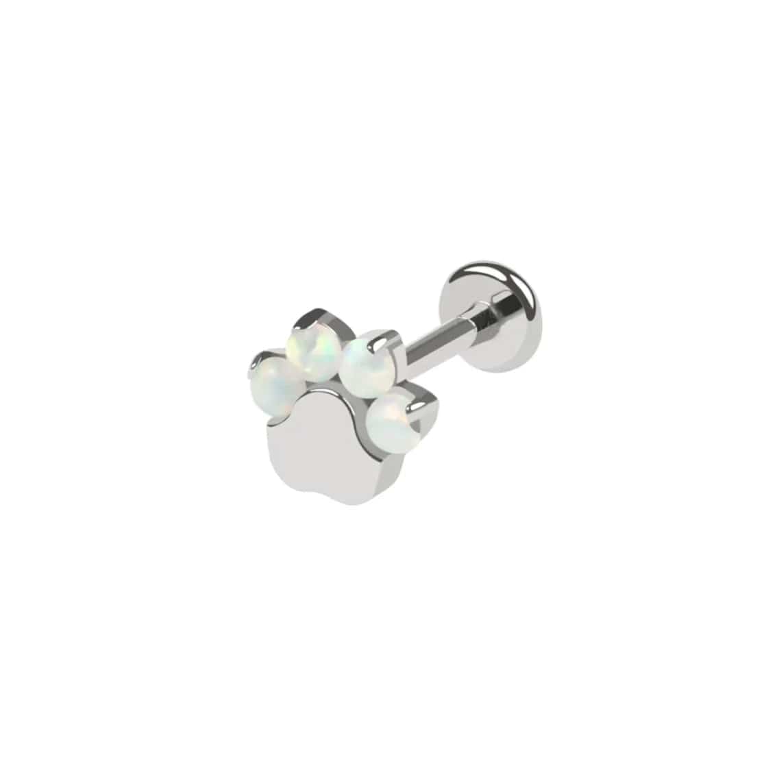 Twilight London Labret Piercing Titanium Opal Paw Labret Piercing