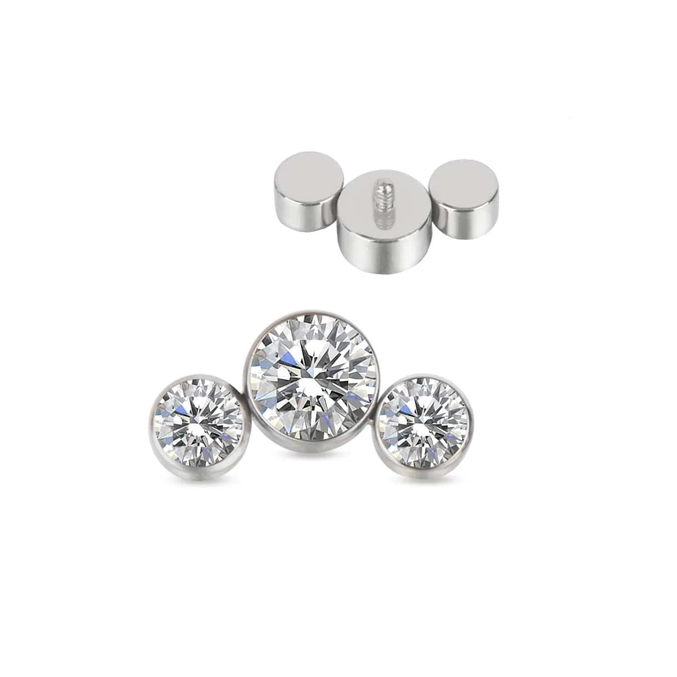 Twilight London Labret Piercing Clear Orb Curved Labret Earrings
