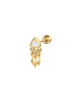 Twilight London Barbell Stud Clear Pendulum Barbell Earring