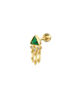 Twilight London Barbell Stud Green Pendulum Barbell Earring