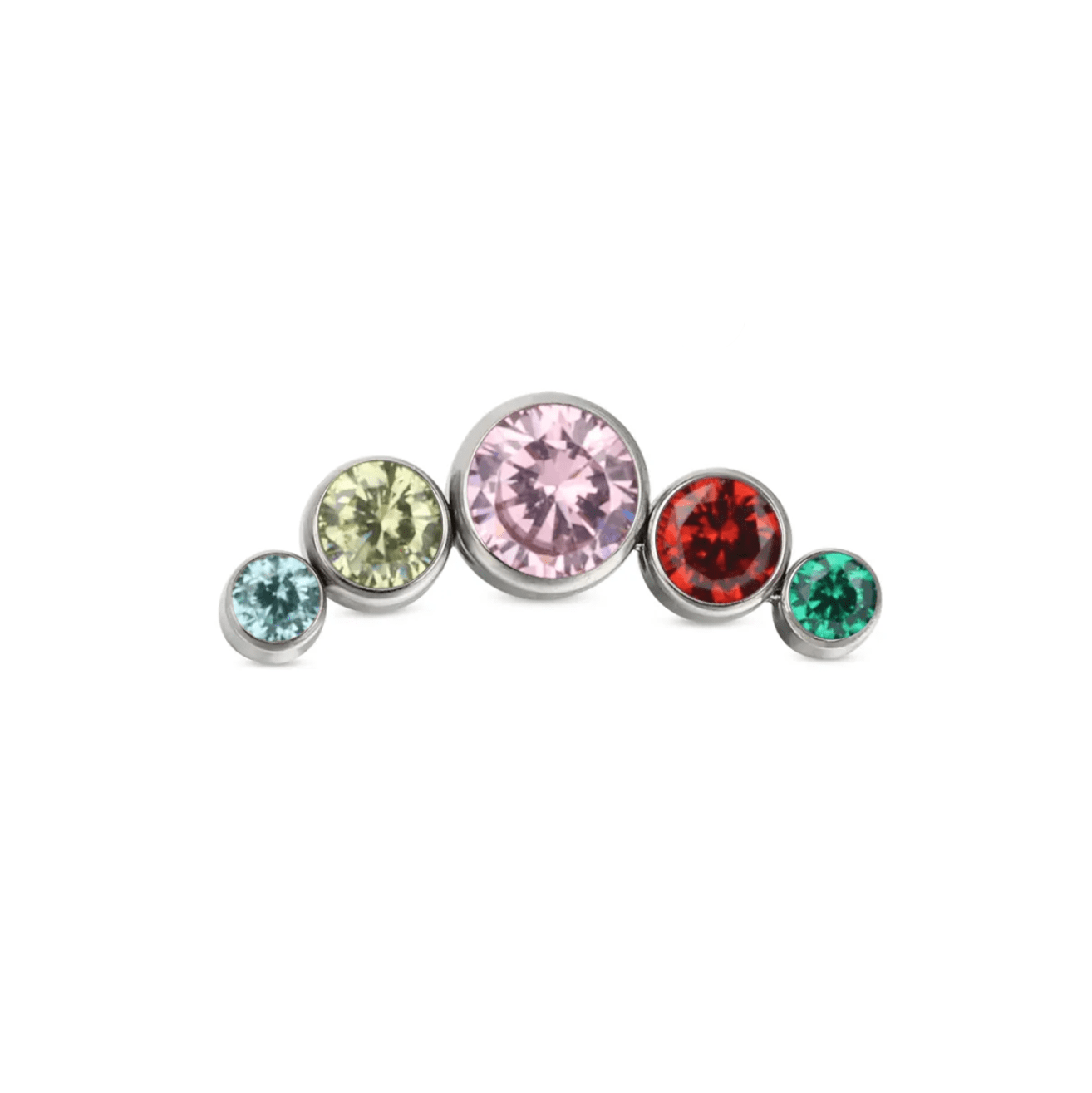 Twilight London Helix Piercing Titanium Rainbow PRIDE Labret Earring