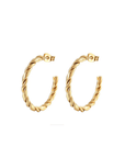 Twilight London Hoop Gold Ribbon Hoop Earrings