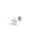 Twilight London Barbell Stud Silver Rose Barbell Piercing