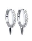 Twilight London Huggie Hoop Silver Spike Huggie Hoop Earrings