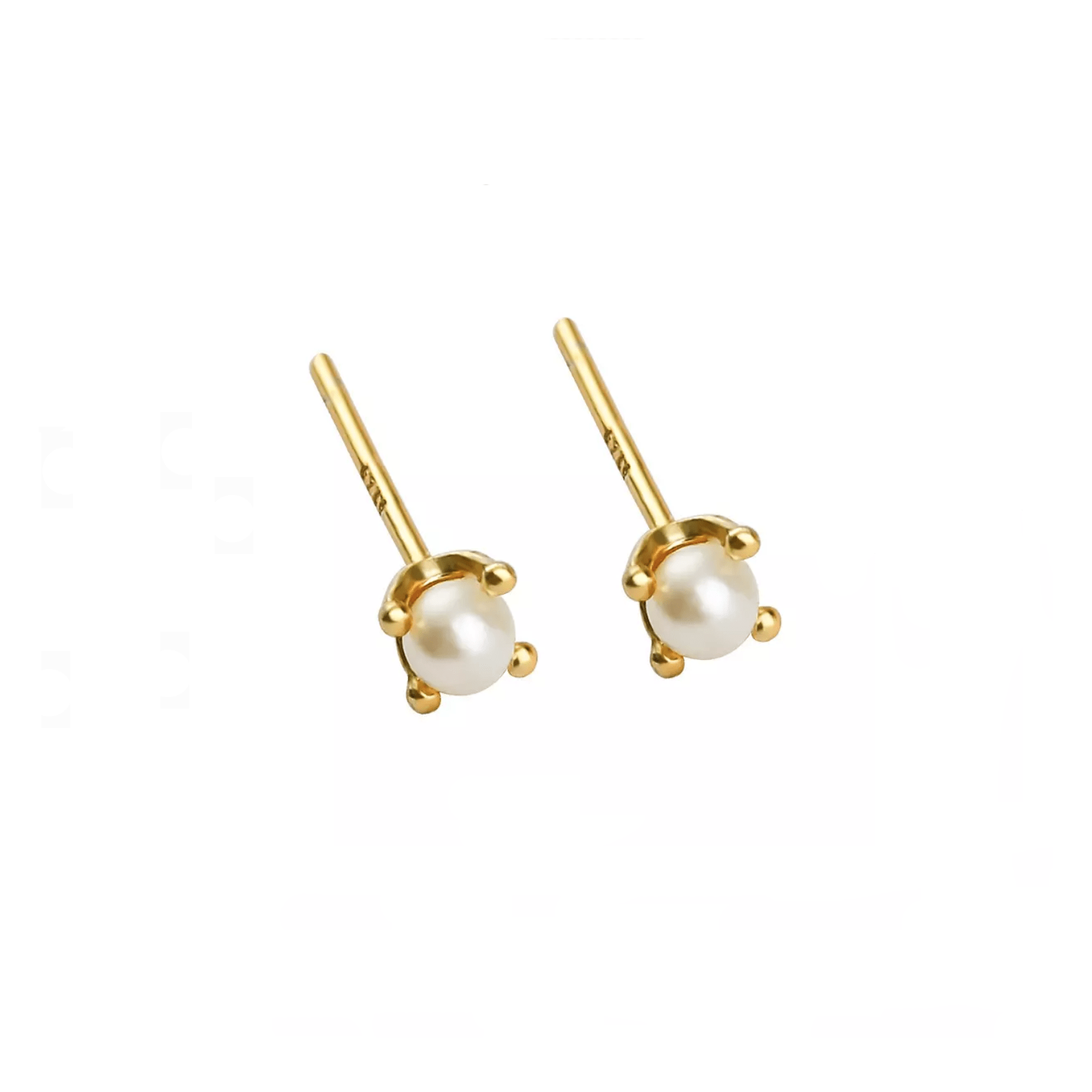 Twilight London Stud Earrings Gold Tiny Pearl Stud Earrings