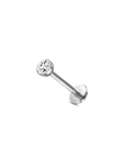 Twilight London Labret Piercing 2mm Titanium Bezel Solitaire Labret Piercing