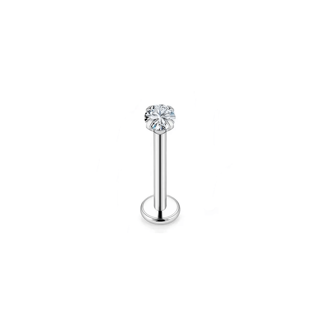 Titanium Push Fit Solitaire Labret Piercing Twilight London