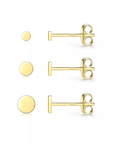 Twilight London Stud Earrings Gold Trio Spot Earring Set