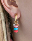 Twilight London Charm Hoop Gold Tutti Frutti Hoop Earrings