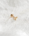 Twilight London Labret Piercing 14K Solid Gold Bee Labret Piercing