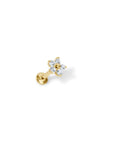 Twilight London Labret Piercing Gold 14K Solid Gold Daisy Labret Piercing