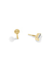 Twilight London Labret Piercing 14K Solid Gold Emerald Cut Labret Piercing