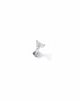 Twilight London Labret Piercing White Gold 14K Solid Gold Facet Labret Piercing