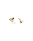 Twilight London Labret Piercing 14K Solid Gold Full Heart Labret Piercing