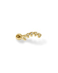 Twilight London Barbell Earring 14K Solid Gold Hero Barbell