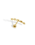 Twilight London Barbell Earring 14K Solid Gold Hero Barbell