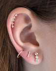 Twilight London Barbell Earring Gold 14K Solid Gold Hero Barbell