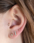 Twilight London Labret Piercing 14K Solid Gold Horizon Labret Piercing