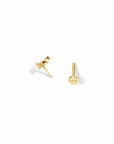 Twilight London Labret Piercing 14K Solid Gold Mini Moon Labret Piercing