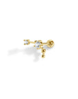 Twilight London Barbell Earring Gold 14K Solid Gold Sagitarius Barbell