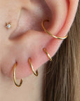 Twilight London Labret Piercing White Gold 14K Solid Gold Star Labret Piercing