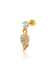 Twilight London Drop Gold Angel Wing Drop Earring