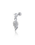Twilight London Drop Silver Angel Wing Drop Earring