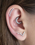 Twilight London Barbell Earring Silver Aries Crawler Piercing