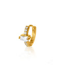 Twilight London Mini Hoop Gold Baguette Mini Huggie Hoop Earrings
