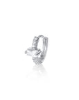 Twilight London Mini Hoop Silver Baguette Mini Huggie Hoop Earrings