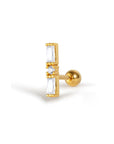 Twilight London Barbell Stud Gold Baguette Piercing