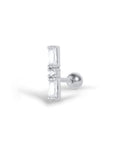 Twilight London Barbell Stud Silver Baguette Piercing