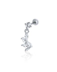 Twilight London Drop Earring Silver Black Bird Drop Earring