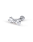 Twilight London Barbell Stud Silver Bow Piercing