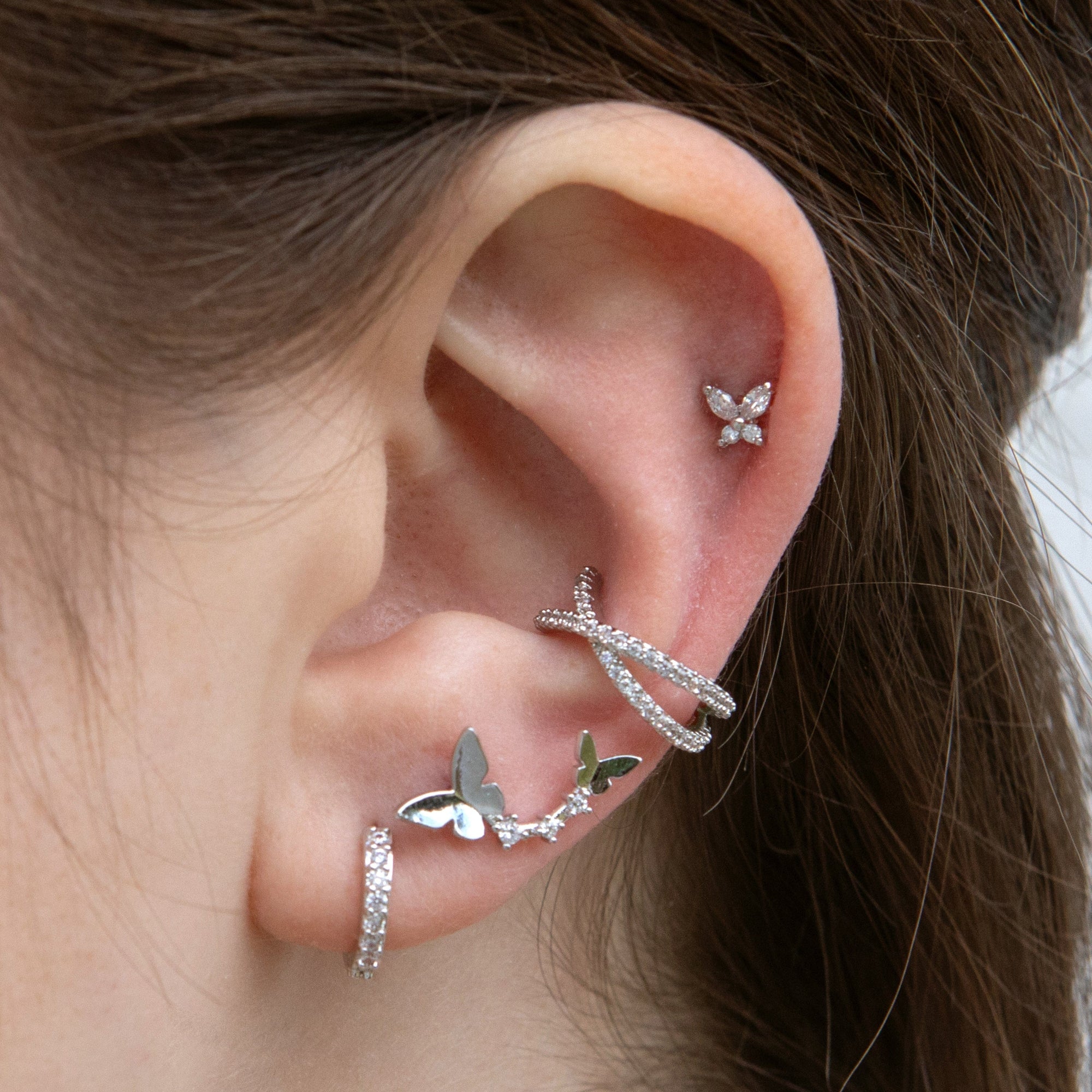 Twilight London Barbell Stud Butterfly Piercing