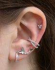 Twilight London Barbell Stud Butterfly Piercing