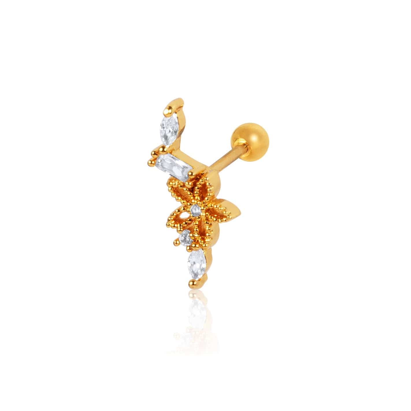 Twilight London Helix Piercing Gold Clemetis Piercing