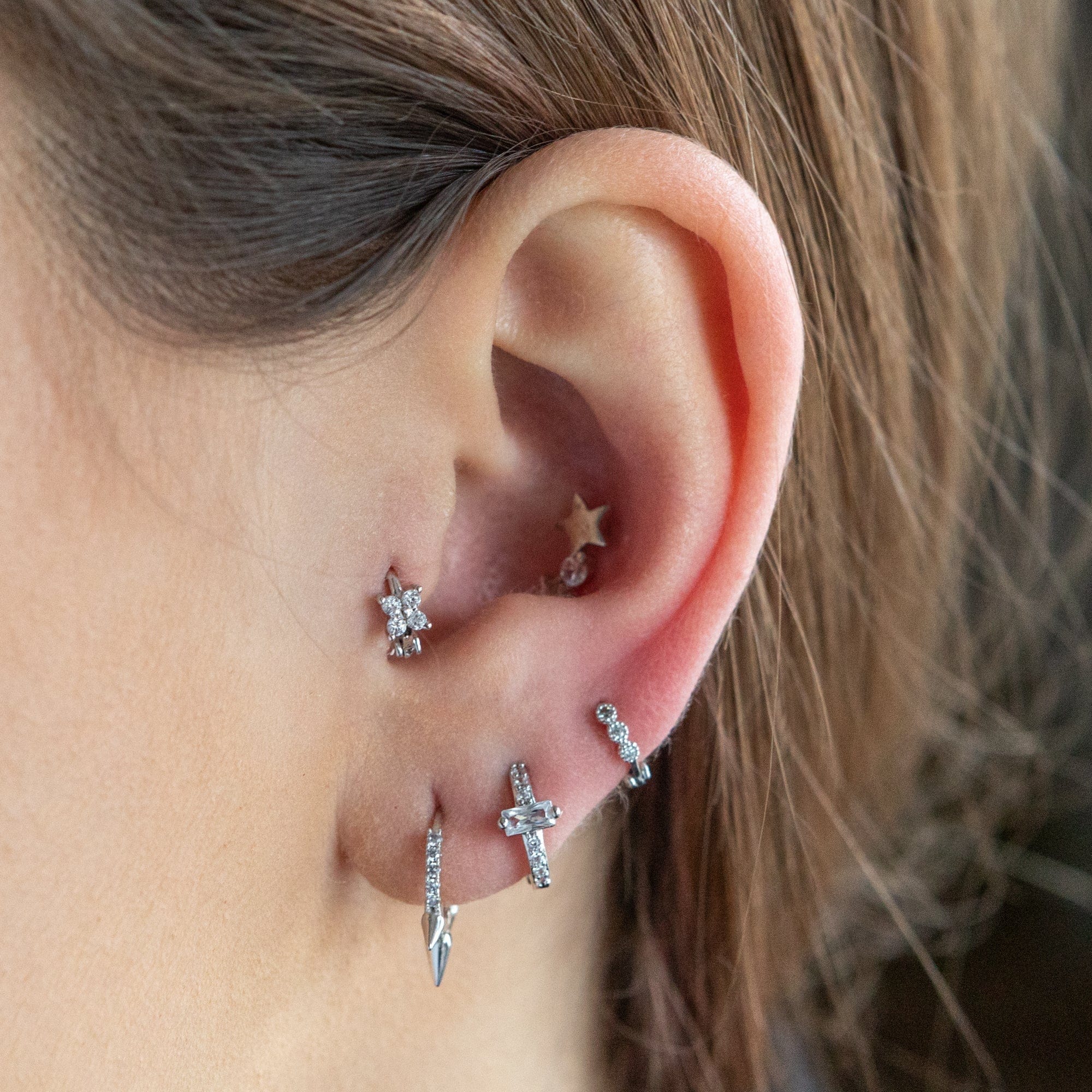 Twilight London Mini Hoop Clover Mini Hoop