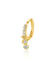 Twilight London Mini Hoop Gold Coin Mini Huggie Hoop Earrings