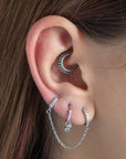 Twilight London Mini Hoop Coin Mini Huggie Hoop Earrings