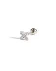 Twilight London Barbell Stud Silver Criss Cross Piercing
