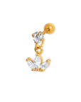 Twilight London Drop Earring Gold Crown Drop Earring