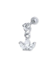 Twilight London Drop Earring Silver Crown Drop Earring