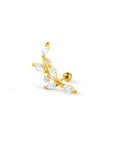 Twilight London Helix Piercing Gold / Left Curved Floral Crawler Piercing