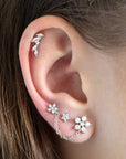 Twilight London Barbell Stud Daisy Chain Earring