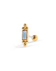 Twilight London Stud Earrings Gold Deco Dot Piercing