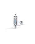 Twilight London Stud Earrings Silver Deco Dot Piercing