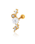 Twilight London Helix Piercing Gold Flower Disc Piercing